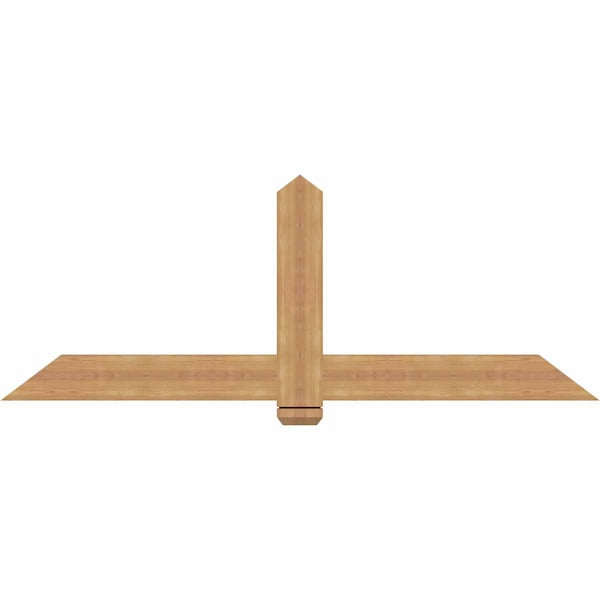 Ekena Millwork Eugene Smooth Timber Gable Bracket, Western Red Cedar, 72"W x 27"H x 1 1/2"D x 5 1/2"F, 9/12 Pitch GBW072X27X0206EUG00SWR - main